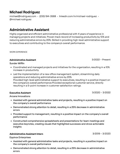 Administrative Assistant Overview .